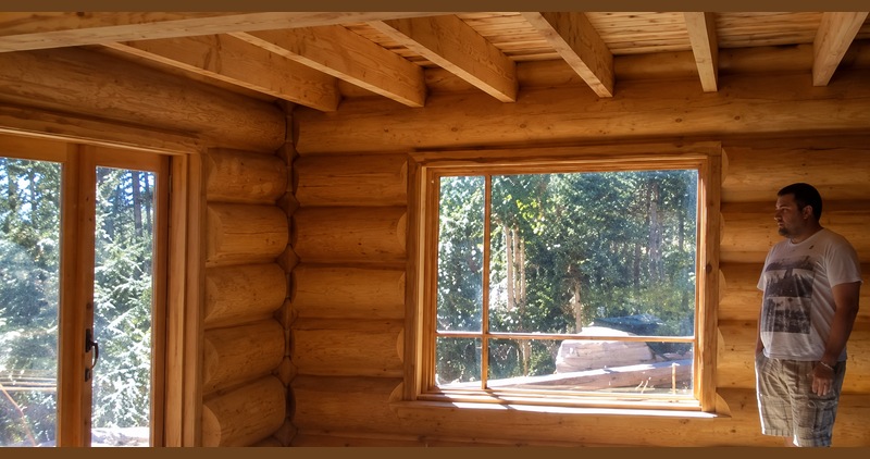 Log home interior