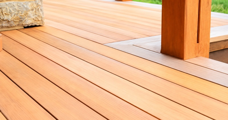 Vertical-grain cedar decking