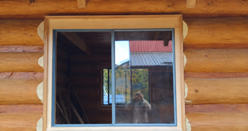 Log home exterior