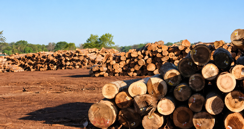 Lumber yard in Powell River